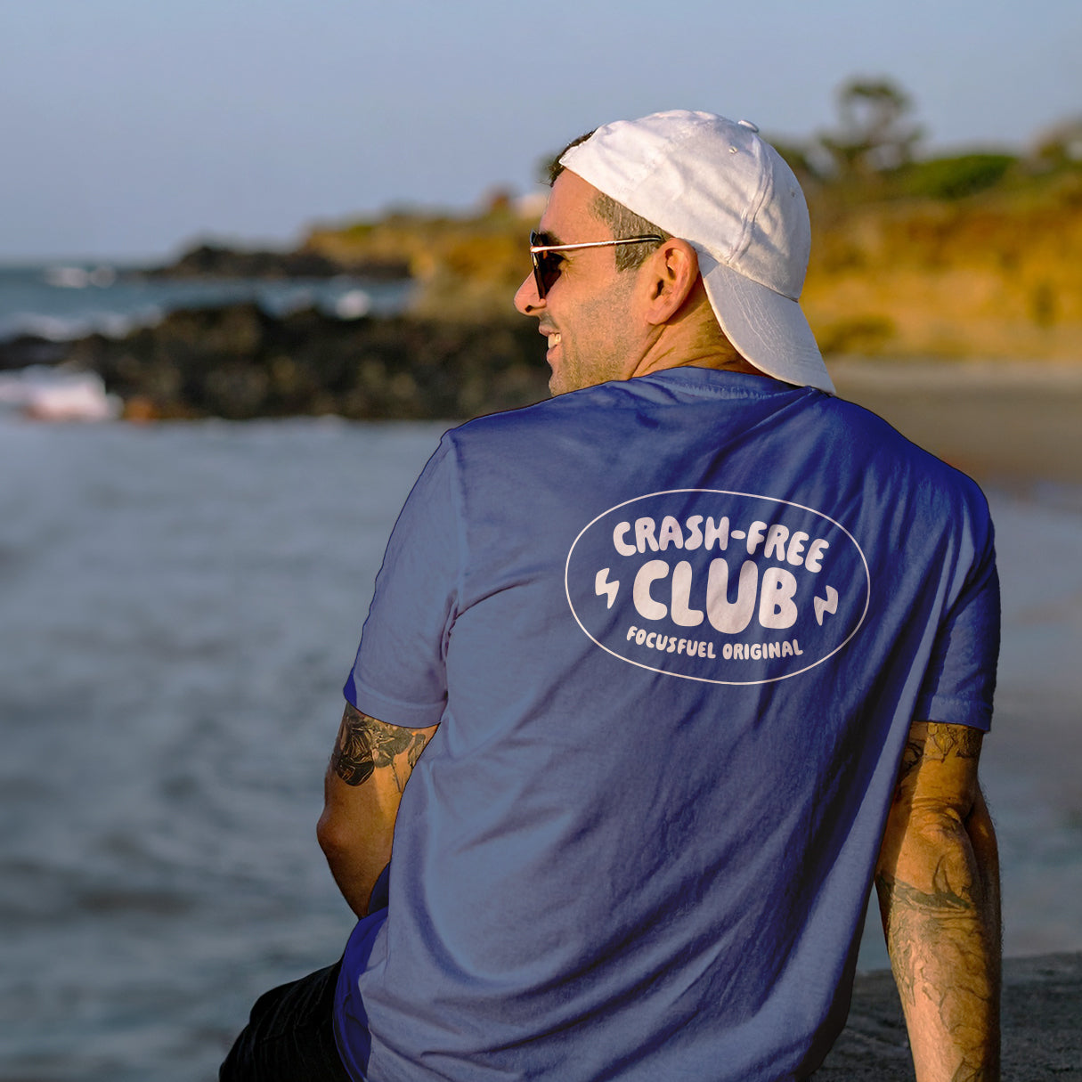 Crash Free Club Tee - Navy