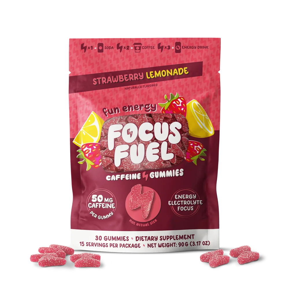 FocusFuel Strawberry Lemonade 30CT pouch with loose gummies