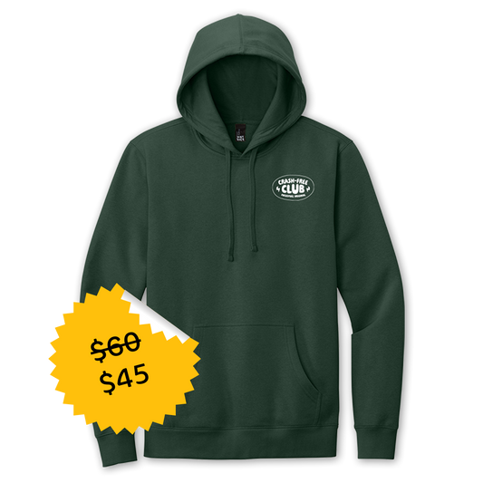 Crash Free Club Hoodie - Forest Green